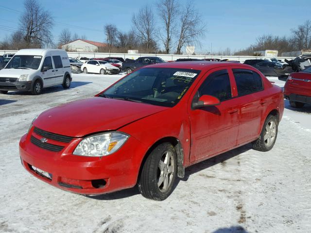 1G1AL55F177261783 - 2007 CHEVROLET COBALT LT RED photo 2