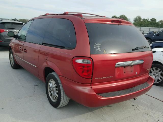 2C8GP64L73R290943 - 2003 CHRYSLER TOWN & COU RED photo 3