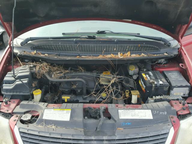 2C8GP64L73R290943 - 2003 CHRYSLER TOWN & COU RED photo 7