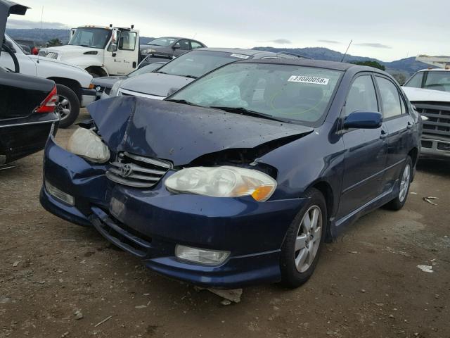 1NXBR32E34Z260377 - 2004 TOYOTA COROLLA BLUE photo 2