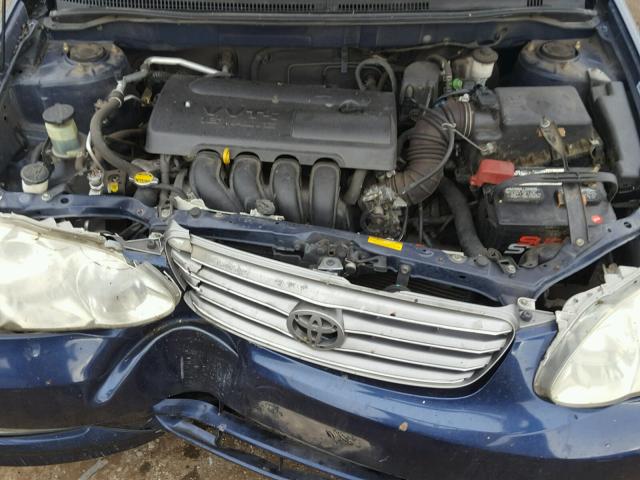 1NXBR32E34Z260377 - 2004 TOYOTA COROLLA BLUE photo 7