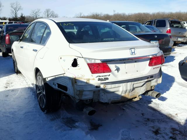 1HGCR2F58DA161585 - 2013 HONDA ACCORD SPO WHITE photo 3