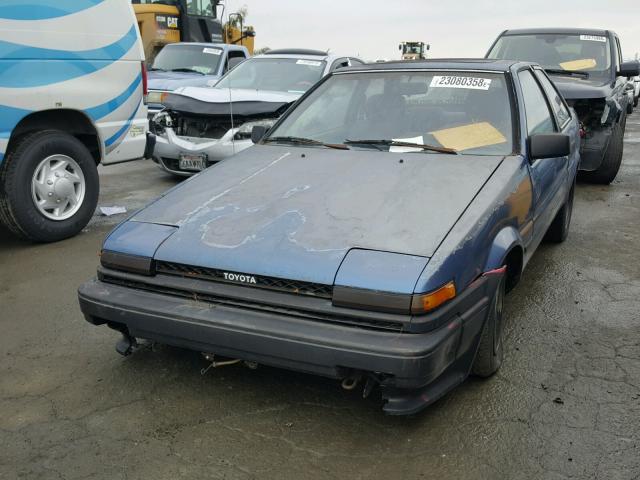 JT2AE86S2H0270526 - 1987 TOYOTA COROLLA SP BLUE photo 2