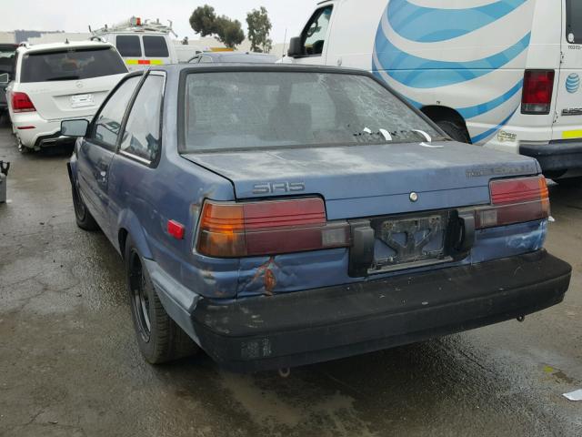 JT2AE86S2H0270526 - 1987 TOYOTA COROLLA SP BLUE photo 3