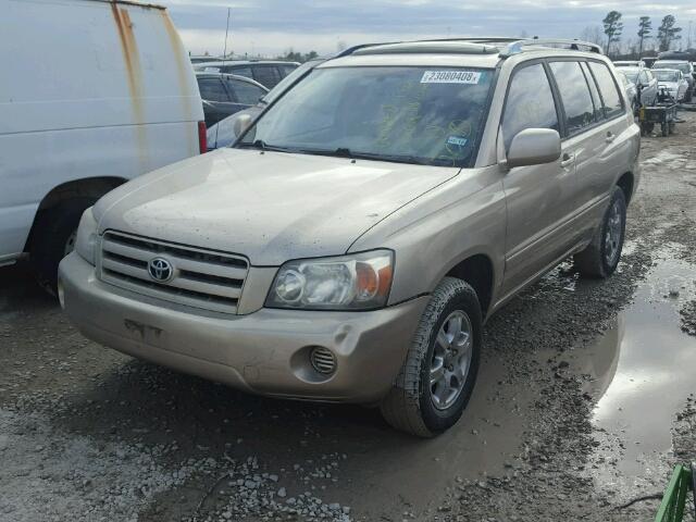 JTEGD21A850118287 - 2005 TOYOTA HIGHLANDER TAN photo 2