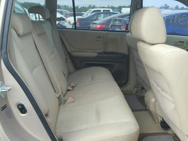 JTEGD21A850118287 - 2005 TOYOTA HIGHLANDER TAN photo 6