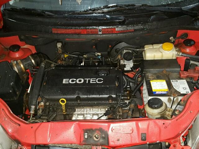 KL1TD6DE9AB116241 - 2010 CHEVROLET AVEO LS RED photo 7