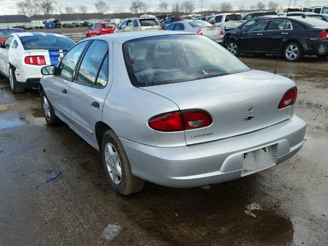 1G1JC524027209153 - 2002 CHEVROLET CAVALIER B SILVER photo 3