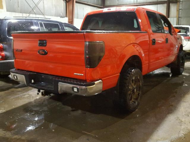 1FTFW1EF3BKD49611 - 2011 FORD F150 SUPER RED photo 4