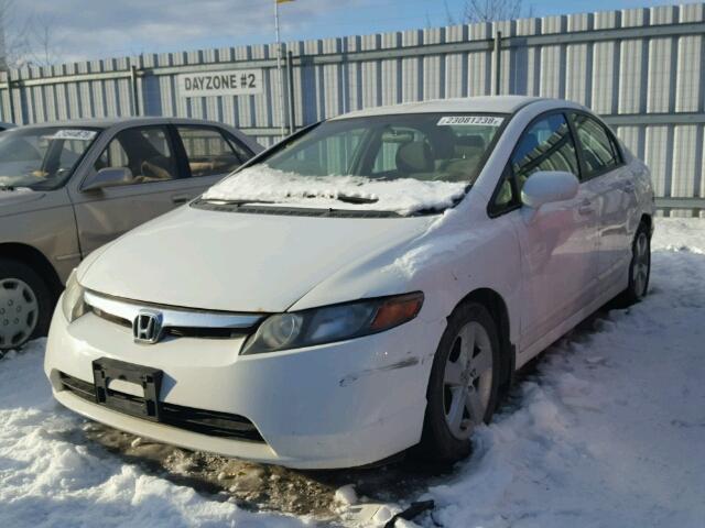 2HGFA16528H123758 - 2008 HONDA CIVIC LX WHITE photo 2