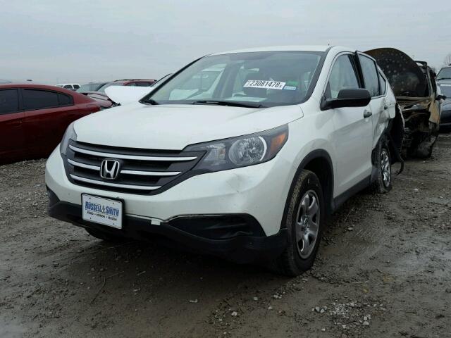 5J6RM3H31EL033455 - 2014 HONDA CR-V LX WHITE photo 2