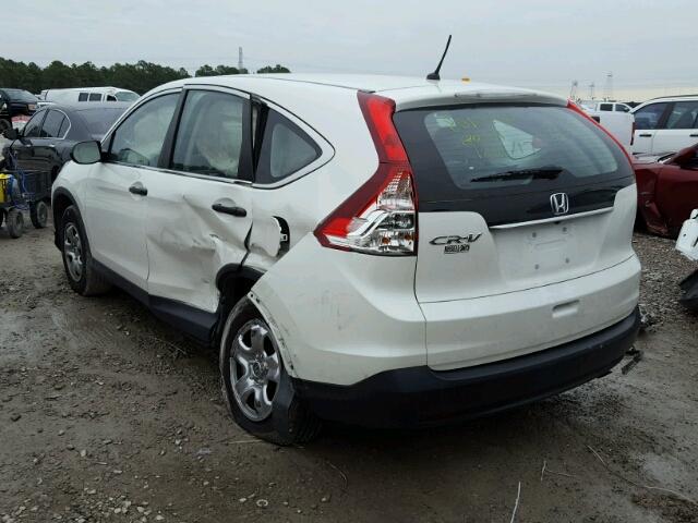 5J6RM3H31EL033455 - 2014 HONDA CR-V LX WHITE photo 3