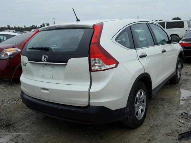 5J6RM3H31EL033455 - 2014 HONDA CR-V LX WHITE photo 4