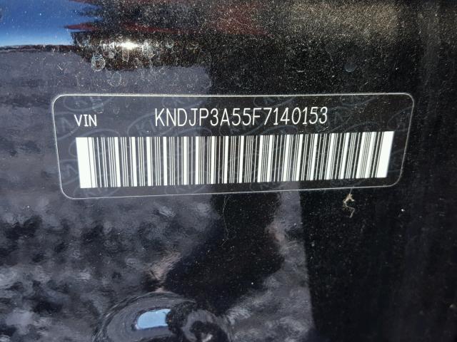 KNDJP3A55F7140153 - 2015 KIA SOUL + BLACK photo 10