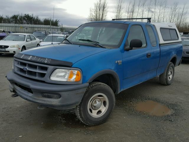 2FTZX18W1WCA63045 - 1998 FORD F150 TEAL photo 2