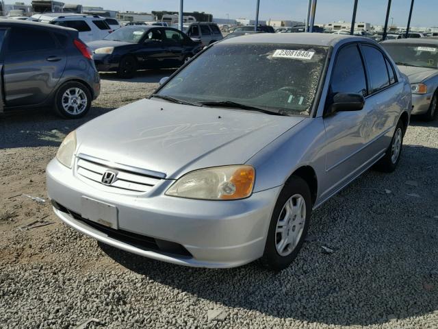 JHMES16542S005586 - 2002 HONDA CIVIC LX SILVER photo 2