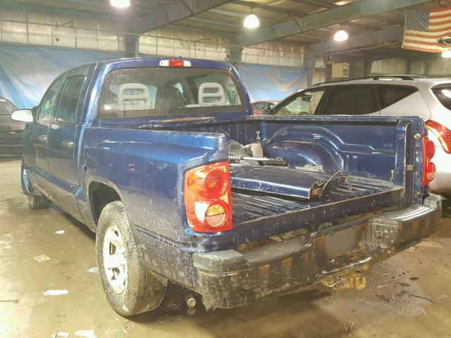 1D7HE28K25S186602 - 2005 DODGE DAKOTA QUA BLACK photo 3