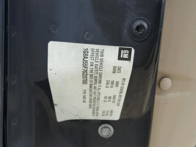 1G8AJ55F76Z207382 - 2006 SATURN ION LEVEL BLACK photo 10