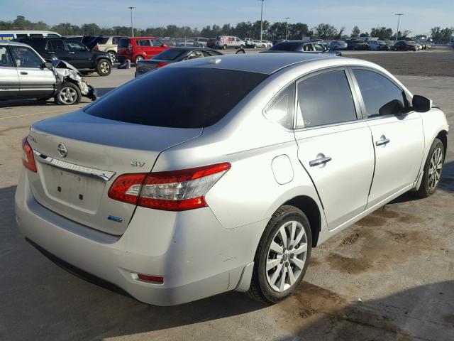 3N1AB7AP2EY302828 - 2014 NISSAN SENTRA S SILVER photo 4