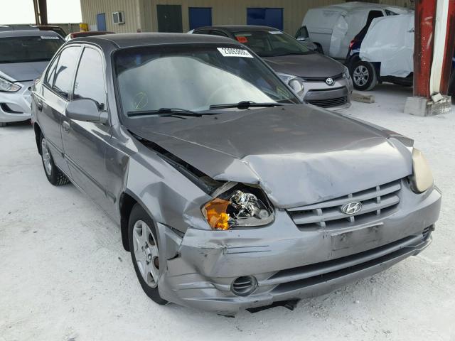 KMHCG45C13U446265 - 2003 HYUNDAI ACCENT GL GRAY photo 1