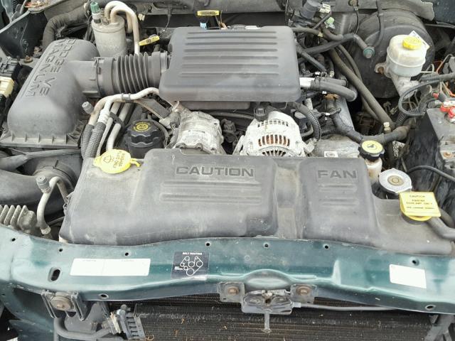 1B7GG22N0YS504496 - 2000 DODGE DAKOTA GREEN photo 7