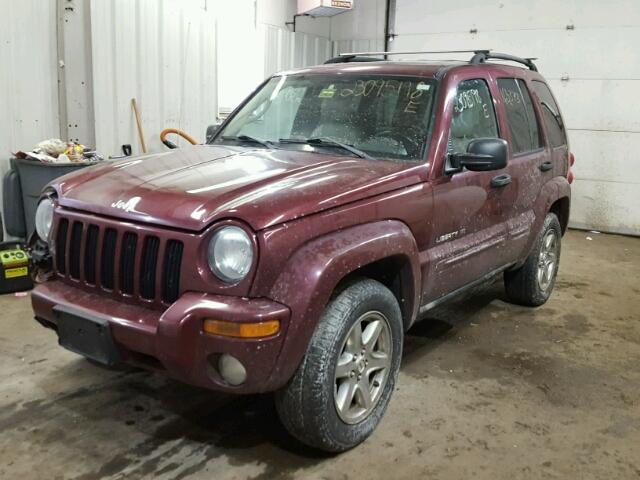 1J4GL58K03W559990 - 2003 JEEP LIBERTY LI BURGUNDY photo 2