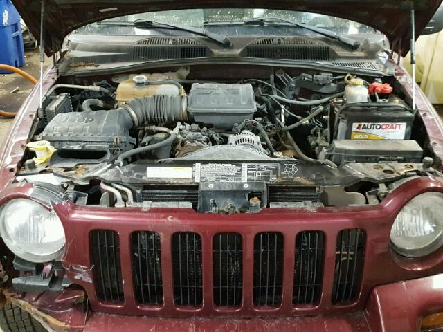 1J4GL58K03W559990 - 2003 JEEP LIBERTY LI BURGUNDY photo 7