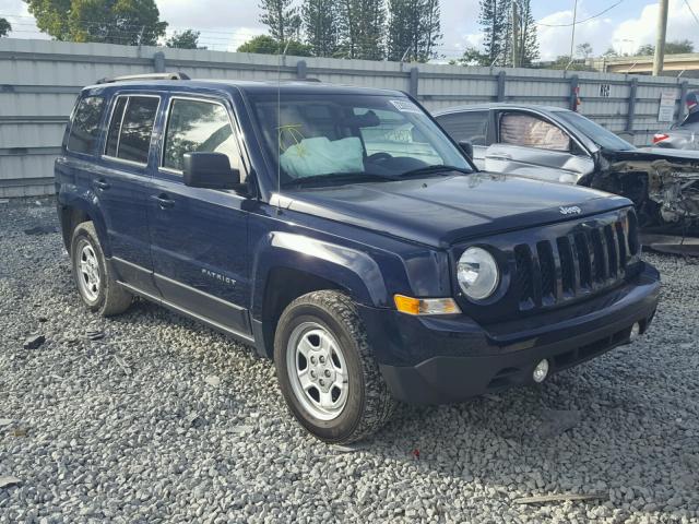 1C4NJPBB5ED813991 - 2014 JEEP PATRIOT SP BLUE photo 1