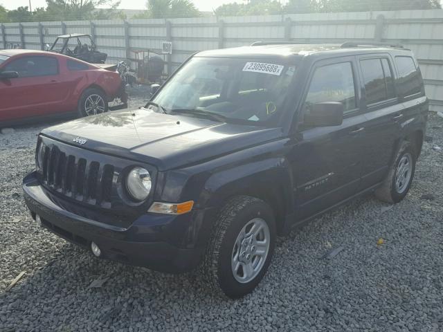 1C4NJPBB5ED813991 - 2014 JEEP PATRIOT SP BLUE photo 2