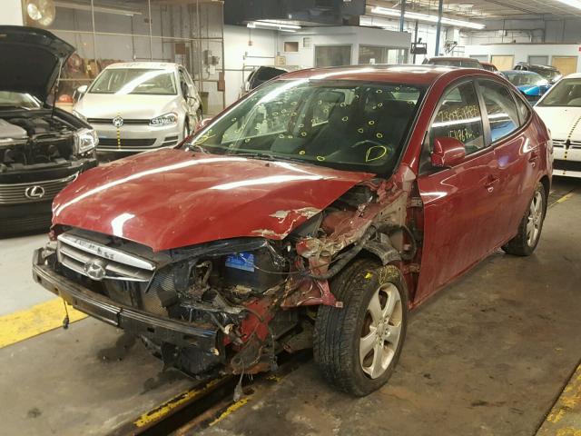 KMHDU46D77U214912 - 2007 HYUNDAI ELANTRA GL RED photo 2