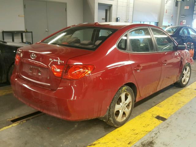 KMHDU46D77U214912 - 2007 HYUNDAI ELANTRA GL RED photo 4