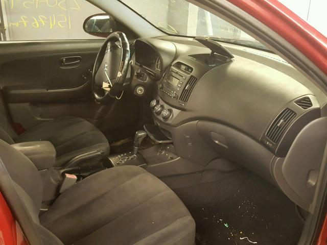 KMHDU46D77U214912 - 2007 HYUNDAI ELANTRA GL RED photo 5