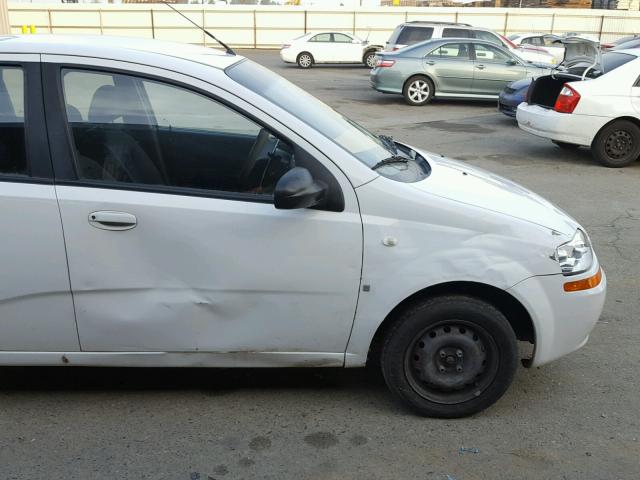 KL1TD66677B714620 - 2007 CHEVROLET AVEO BASE WHITE photo 9