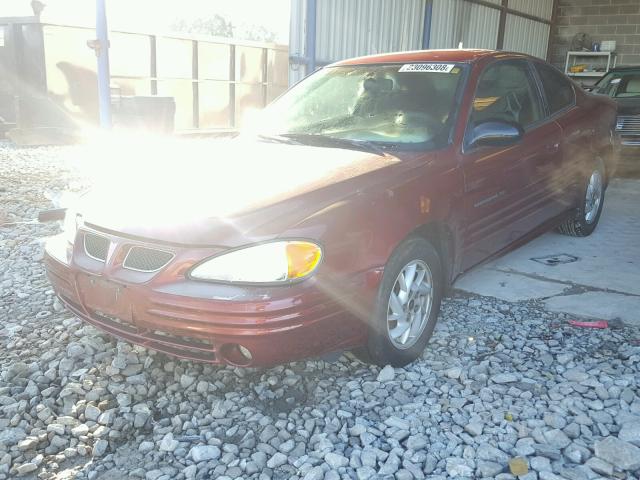 1G2NF12F92C123197 - 2002 PONTIAC GRAND AM S BURGUNDY photo 2