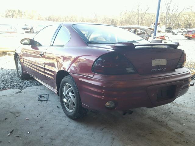 1G2NF12F92C123197 - 2002 PONTIAC GRAND AM S BURGUNDY photo 3