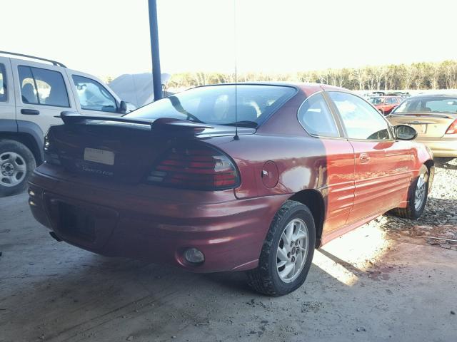 1G2NF12F92C123197 - 2002 PONTIAC GRAND AM S BURGUNDY photo 4