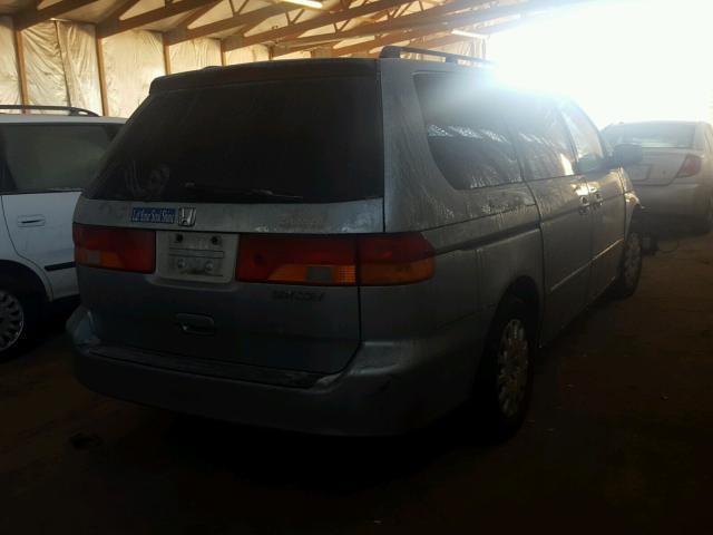 2HKRL18982H585231 - 2002 HONDA ODYSSEY EX BLUE photo 4