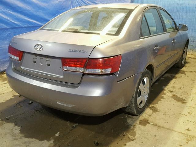 KMHET46C16A144323 - 2006 HYUNDAI SONATA GL GRAY photo 4