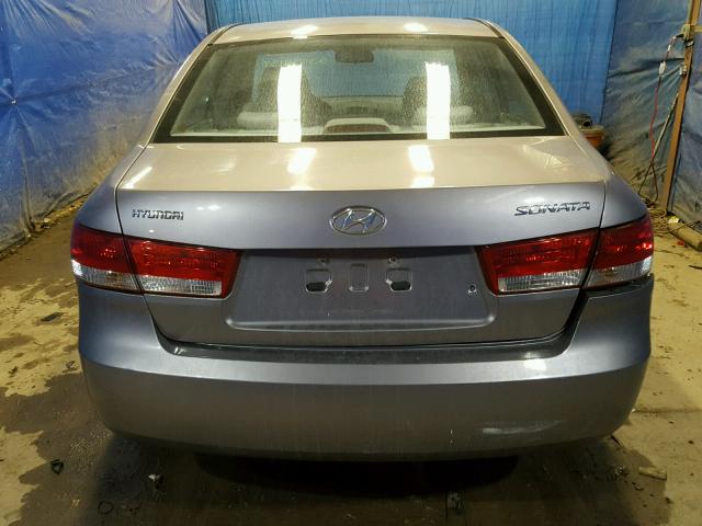 KMHET46C16A144323 - 2006 HYUNDAI SONATA GL GRAY photo 9