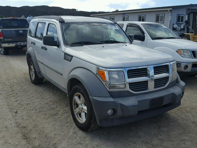 1D8GT28K57W544283 - 2007 DODGE NITRO SXT SILVER photo 1