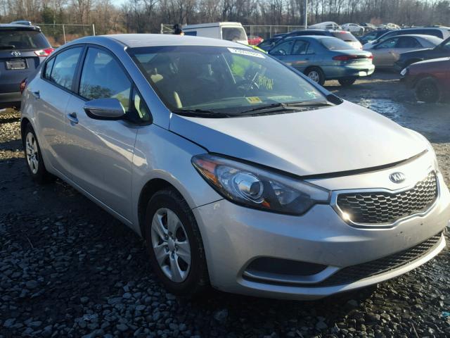 KNAFX4A66F5428342 - 2015 KIA FORTE LX SILVER photo 1