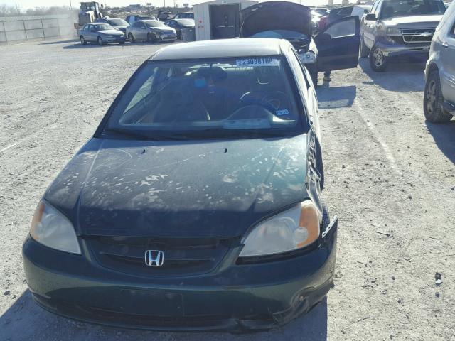 1HGEM22541L084405 - 2001 HONDA CIVIC LX GREEN photo 9