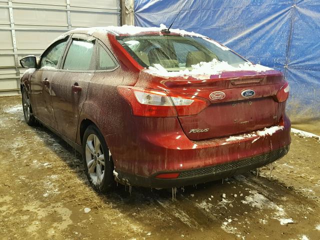 1FADP3F22DL232505 - 2013 FORD FOCUS SE RED photo 3