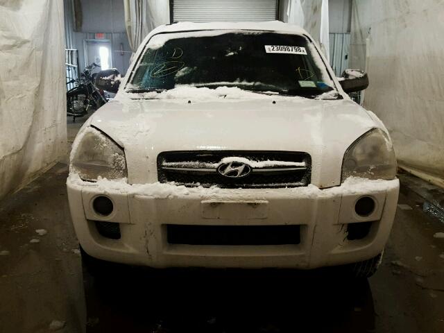 KM8JM12B87U634121 - 2007 HYUNDAI TUCSON GLS WHITE photo 9