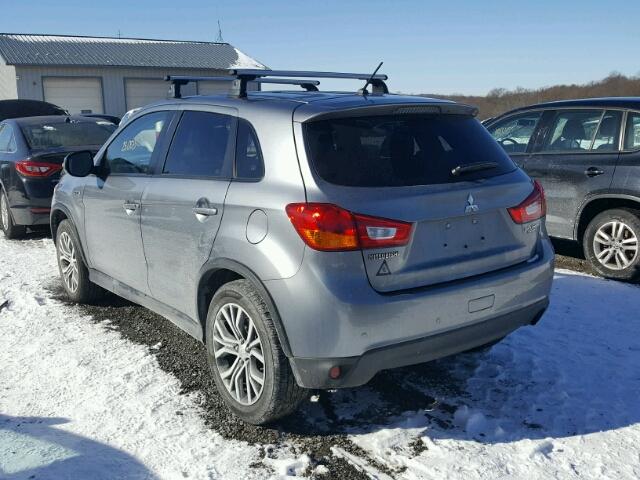 JA4AP3AU1GZ026206 - 2016 MITSUBISHI OUTLANDER GRAY photo 3