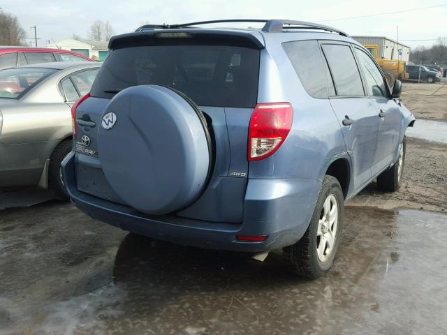 JTMBD35V075087138 - 2007 TOYOTA RAV4 BLUE photo 4