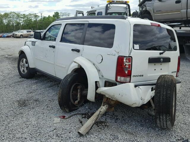 1D8GU28K29W554821 - 2009 DODGE NITRO SE WHITE photo 3