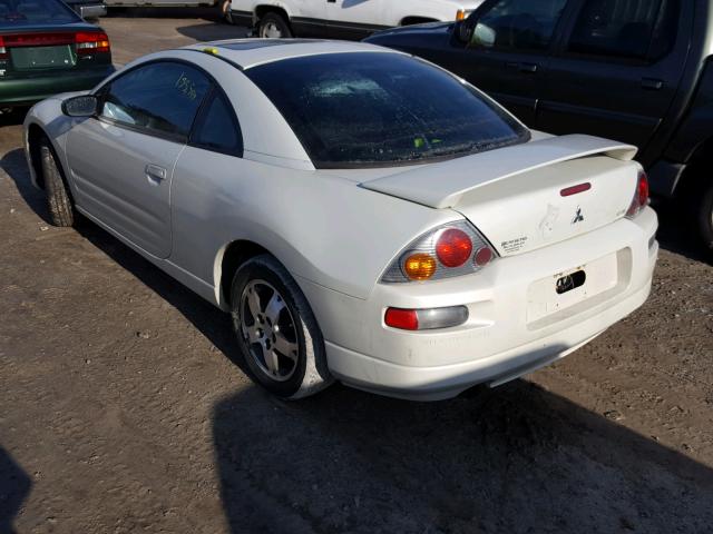 4A3AC44GX3E163334 - 2003 MITSUBISHI ECLIPSE GS WHITE photo 3