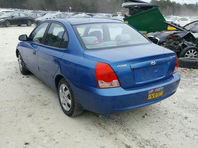 KMHDN46D46U205192 - 2006 HYUNDAI ELANTRA GL BLUE photo 3