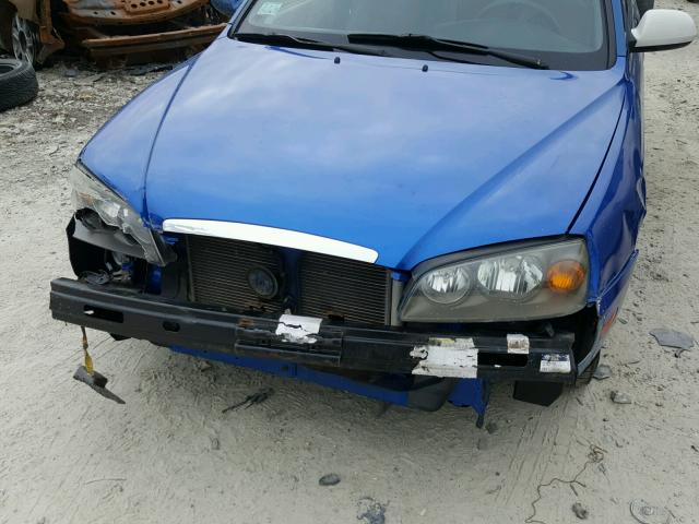 KMHDN46D46U205192 - 2006 HYUNDAI ELANTRA GL BLUE photo 9